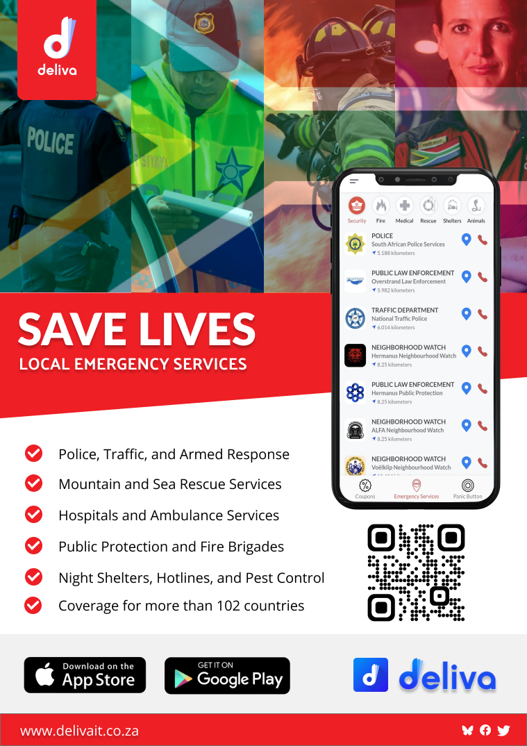 DELIVA Emergency Services flyer