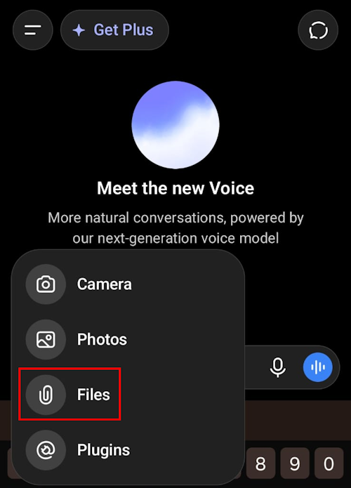 ChatGPT select files