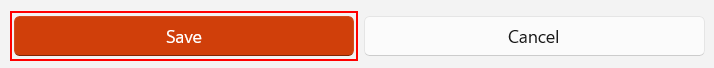 Rip Settings save button